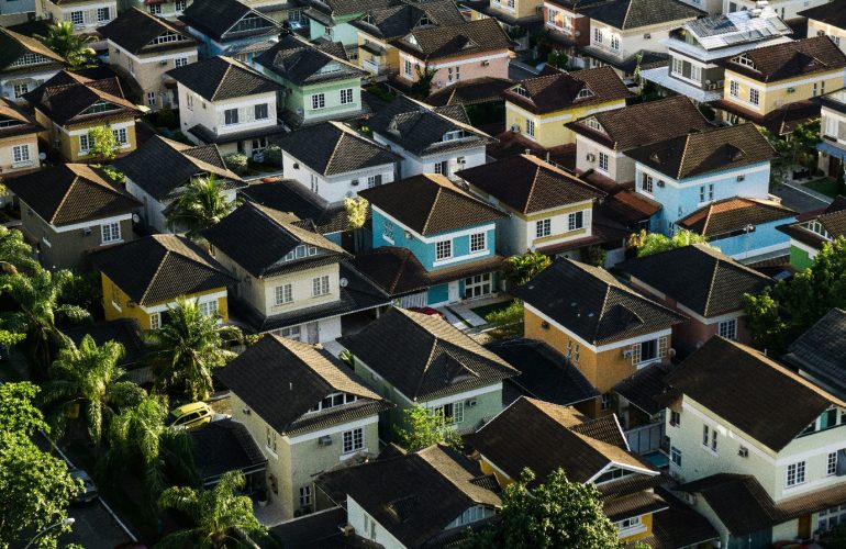aerial photography of houses