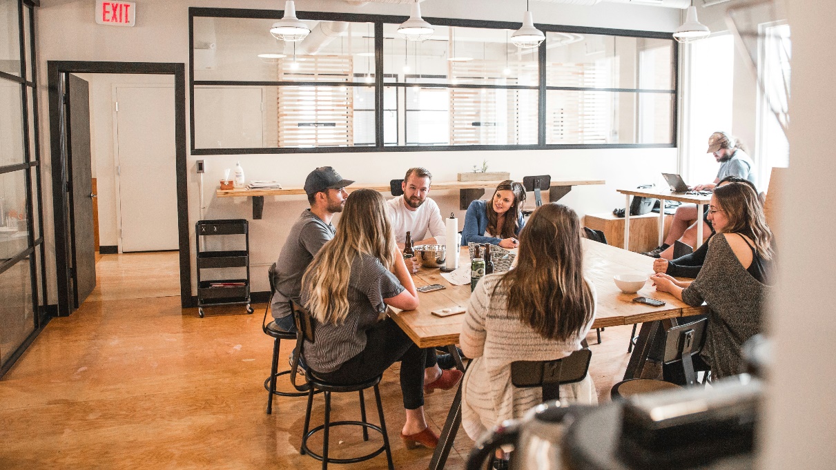 a meeting underway